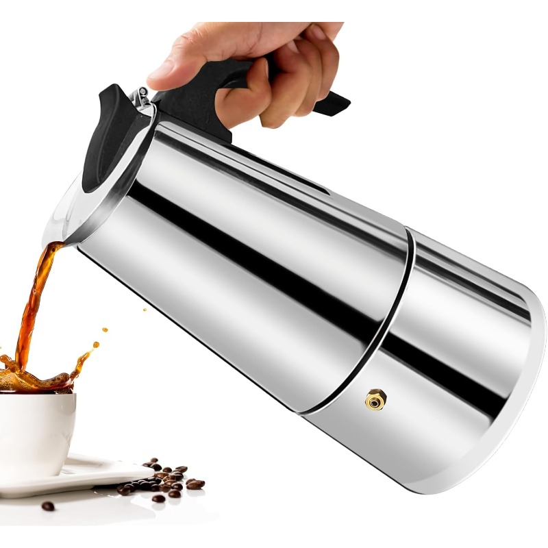 Moka Pot Stove - وعاء موكا من الفولاذ المقاوم للصدأ