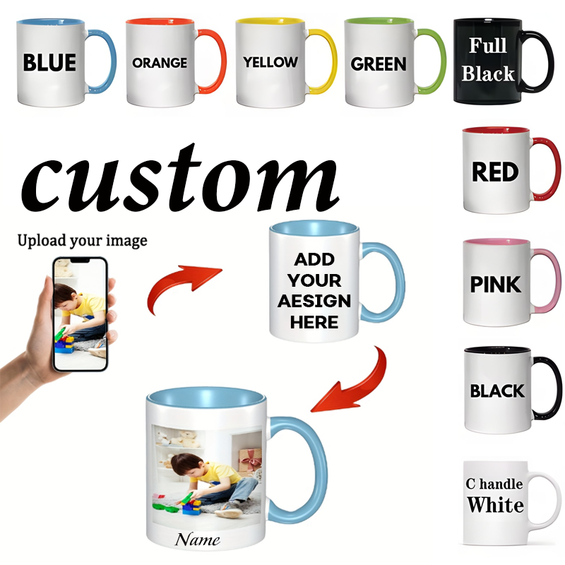 Coffee Tea Images - كوب مخصص سعة 11 أونصة، مع