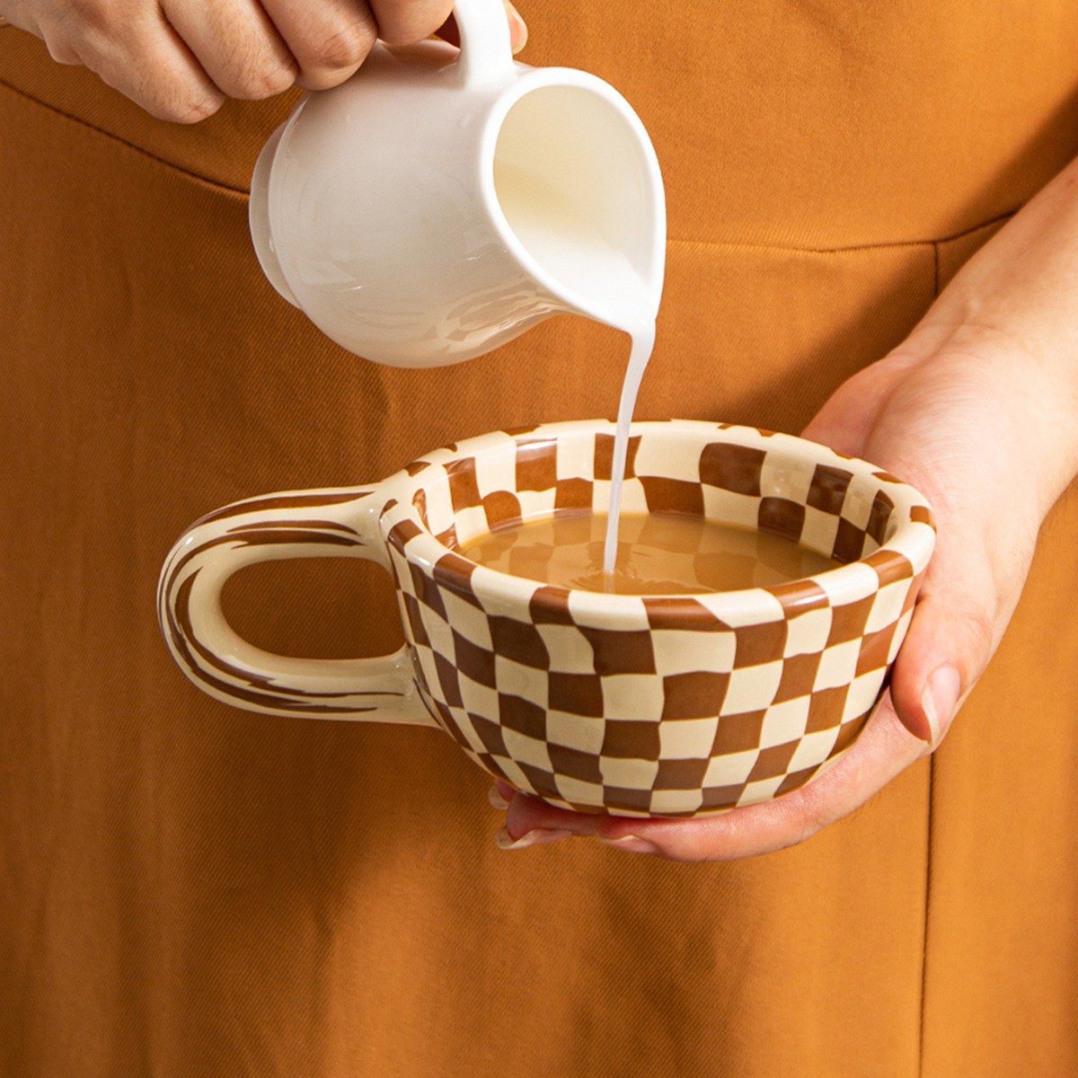 كوب قهوة سيراميك مع مقبض على ش - مراجعة Coffee Tea With Milk وسعره