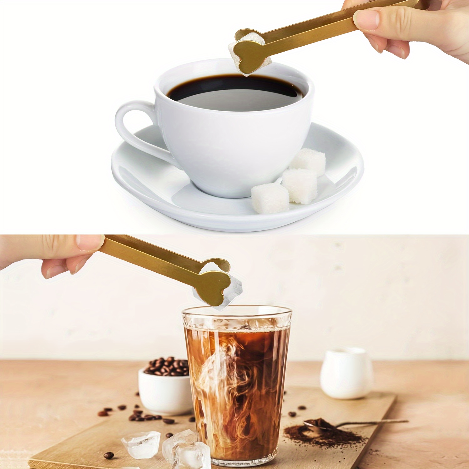 5 قطع من ملاقط الطعام الصغيرة  - مراجعة Coffee Tea Sugar وسعره