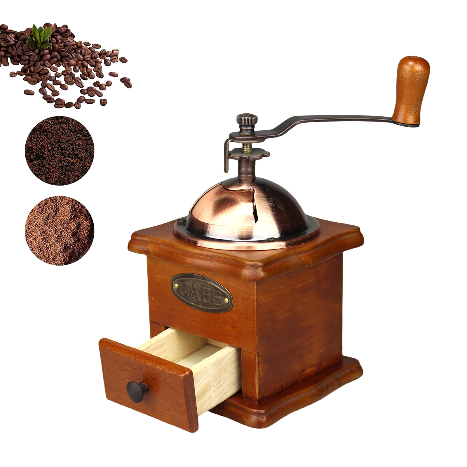 مطحنة قهوة يدوية عتيقة ، كرنك  - مراجعة Burr Hand Grinder وسعره